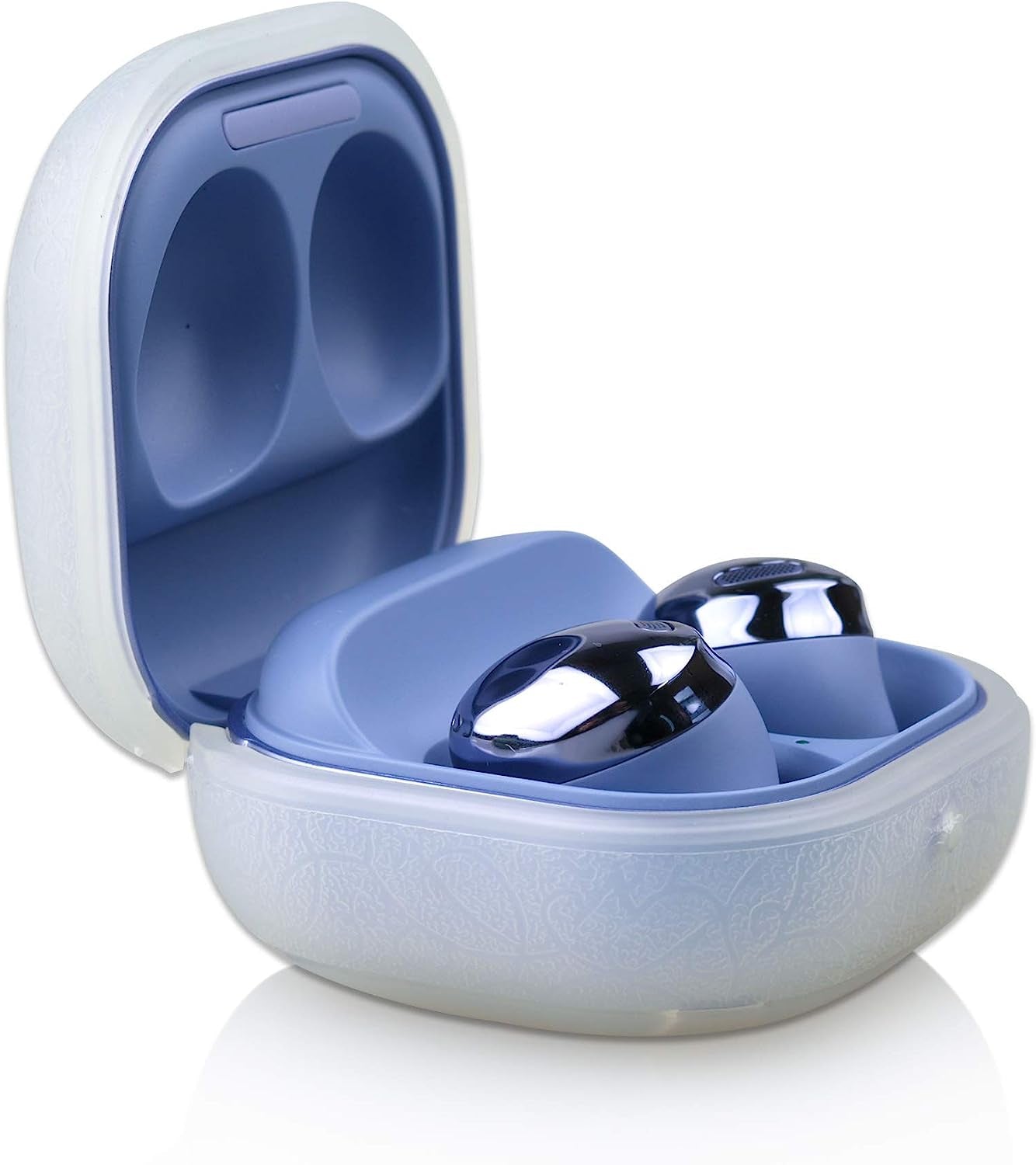 Thankscase Relief Texture Design for Galaxy Buds2, Galaxy Buds Pro Case/Galaxy Buds Live Case Cover Two-Piece Shockproof TPU Protective Case Support Wireless Charging LED Visible Cover, Matte  Thankscase   