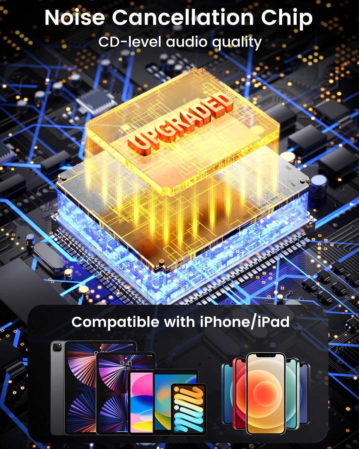 Kingwell Wireless Lavalier Microphone for Iphone, 2 Mini Lapel Microphones with Clearer Audio for Video Recording, Interview, Vlog (Black)  Kingwell   