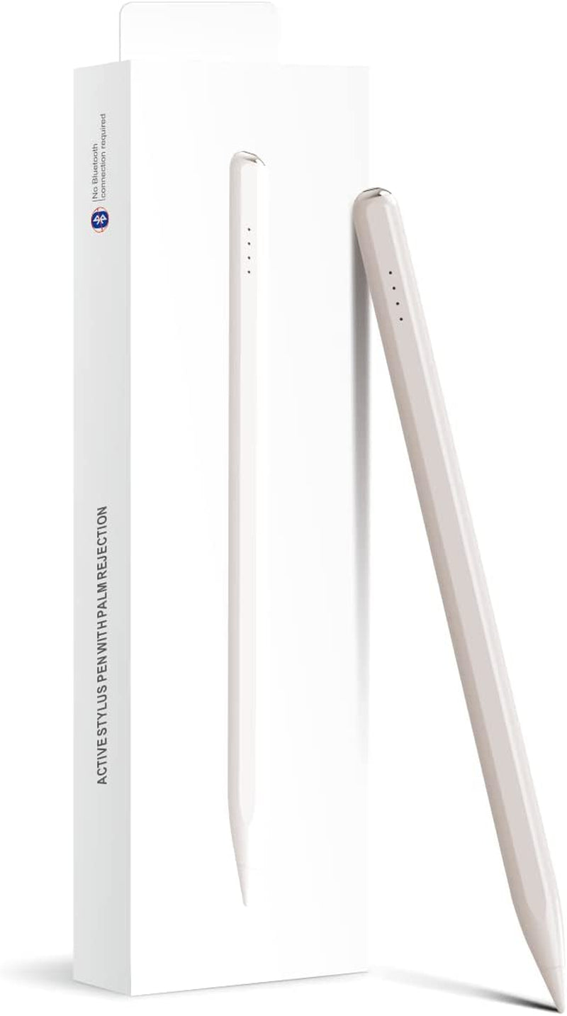 Ipad Air Pencil with Palm Rejection, PERMARK Stylus Pen Compatible with (2018-2023) Apple Ipad Pro (11/12.9 Inch),Ipad Air 3Rd/4Th/5Th Gen,Ipad 6/7/8/9Th Gen,Ipad Mini 5/6Th Gen (Purple)  PERMARK White  