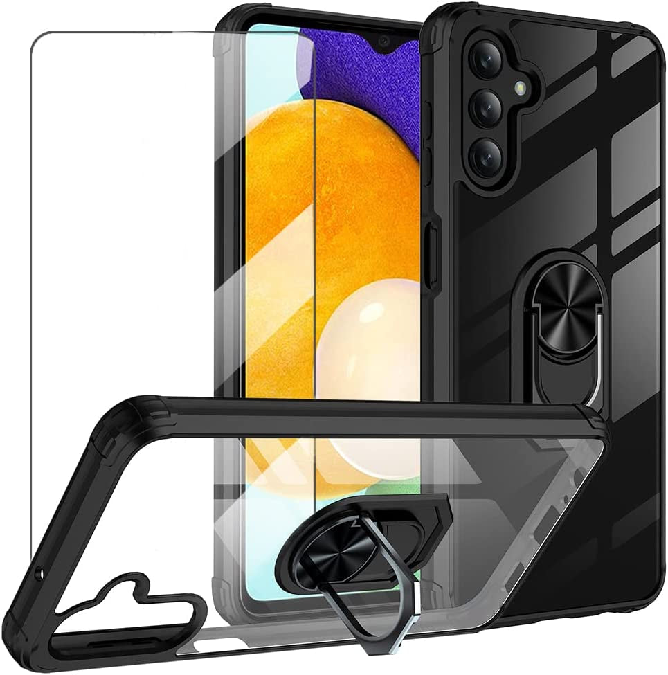 Niopiee for Google Pixel 6A Case Crystal Clear Hard Slim Case Hybrid Shockproof Bumper with Tempered Glass Screen Protector Full Body Anti-Yellow Anti-Scratch Phone Protective Cover  NIOPIEE Galaxy A13 5G  