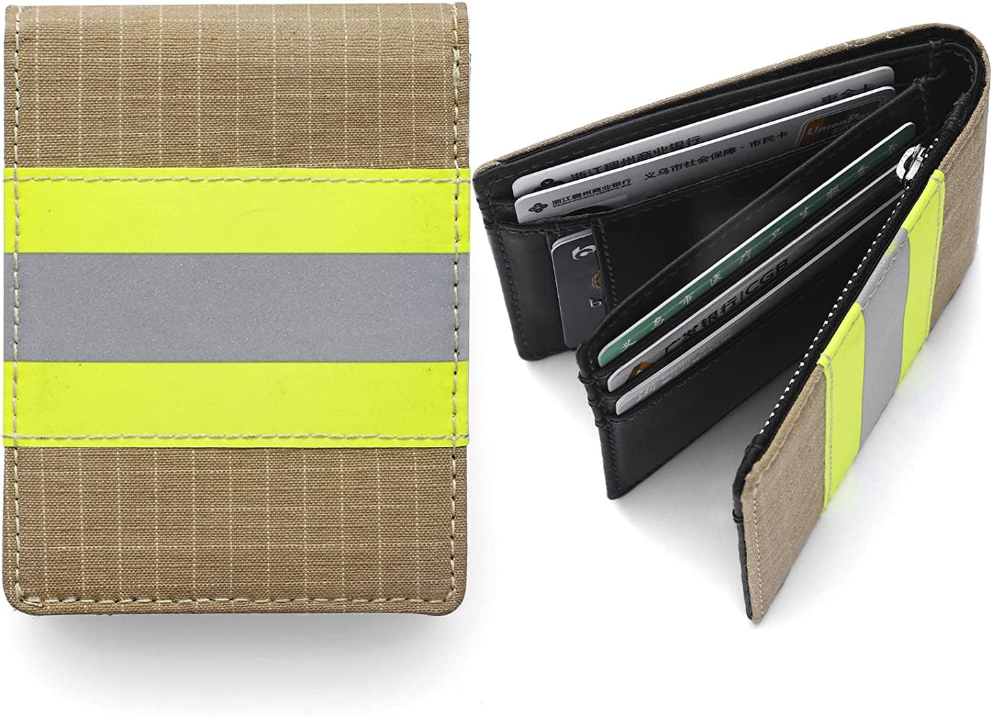 ARCTOTTI Airtag Wallet for Men with Ykk Zipper Pocket Security Rfid Blocking Attach Flip Pocket Cash, 14Card Slots Durable Nomex Fabric, Id Window Credit Card Holder with Gift Box  ARCTOTTI   