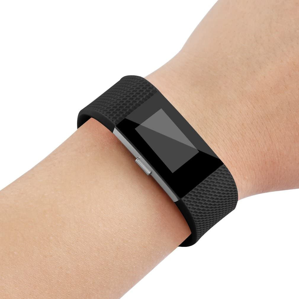 3 Pack Sport Bands Compatible with Fitbit Charge 2 Bands Women Men, Adjustable Replacement Strap Wristbands for Fitbit Charge 2 HR Small Large (Small, Black/Purple/Navy Blue)  Mugust   