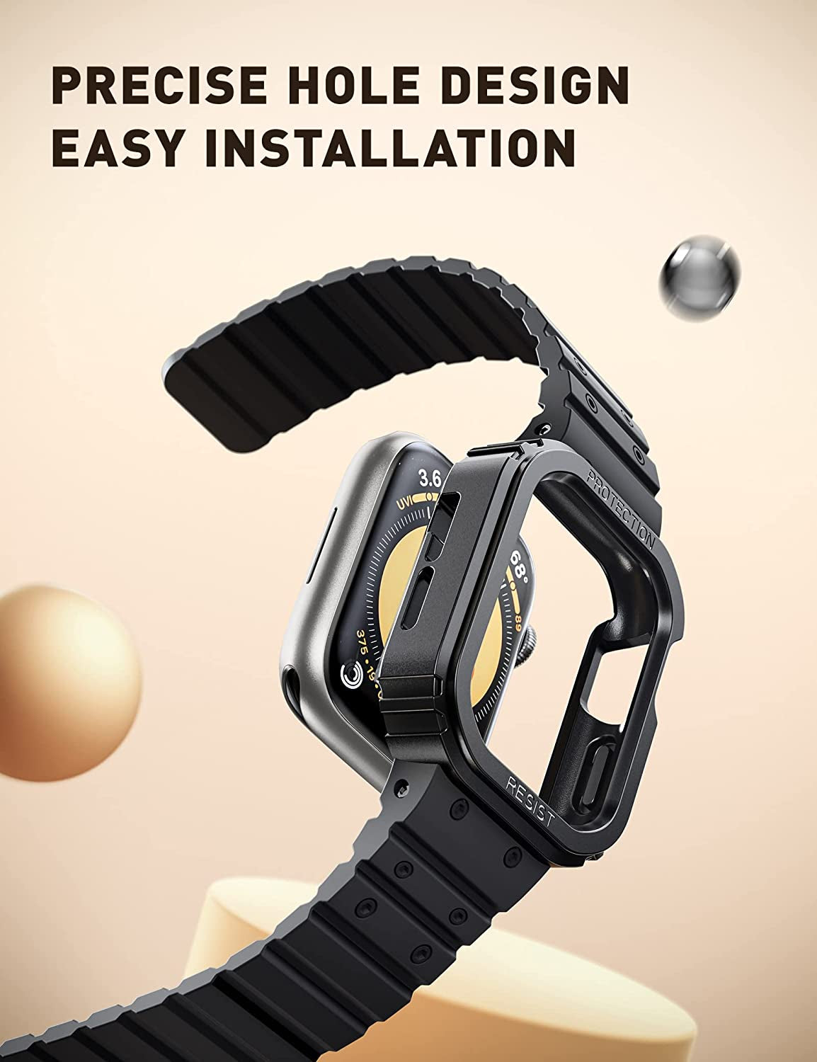 SUPCASE Unicorn Beetle Seal Case with Band for Apple Watch Series 8/7/6/5/4/SE [45/44Mm], Rugged Protective Case with Magnetic Soft Silicone Strap Bands  SUPCASE   