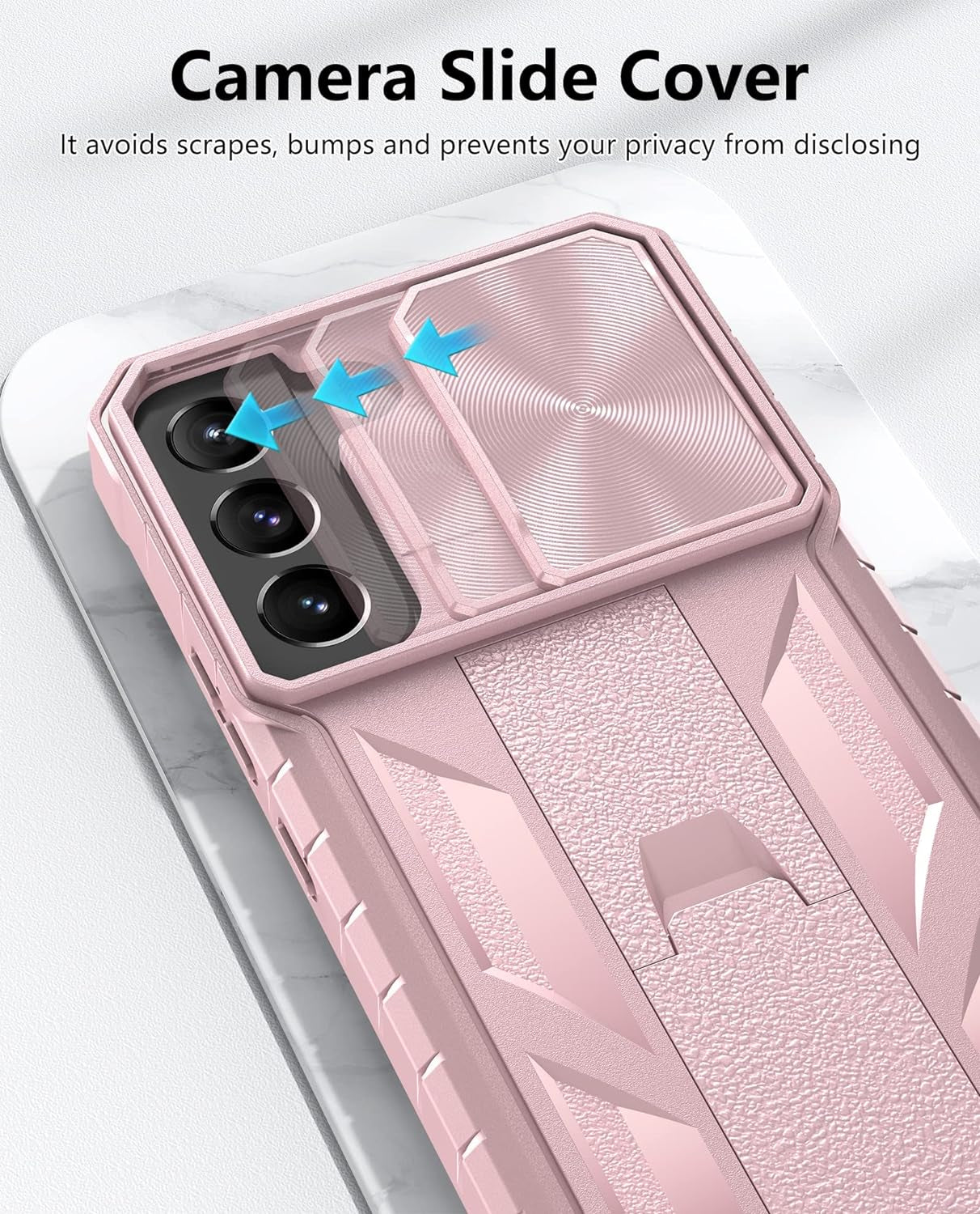 WTYOO for Samsung Galaxy S22-Plus Case: Military Grade Drop Proof Protective Rugged TPU Matte Shell | Shockproof Durable Protection Tough Cell Phone Cover with Built-In Kickstand  WTYOO   