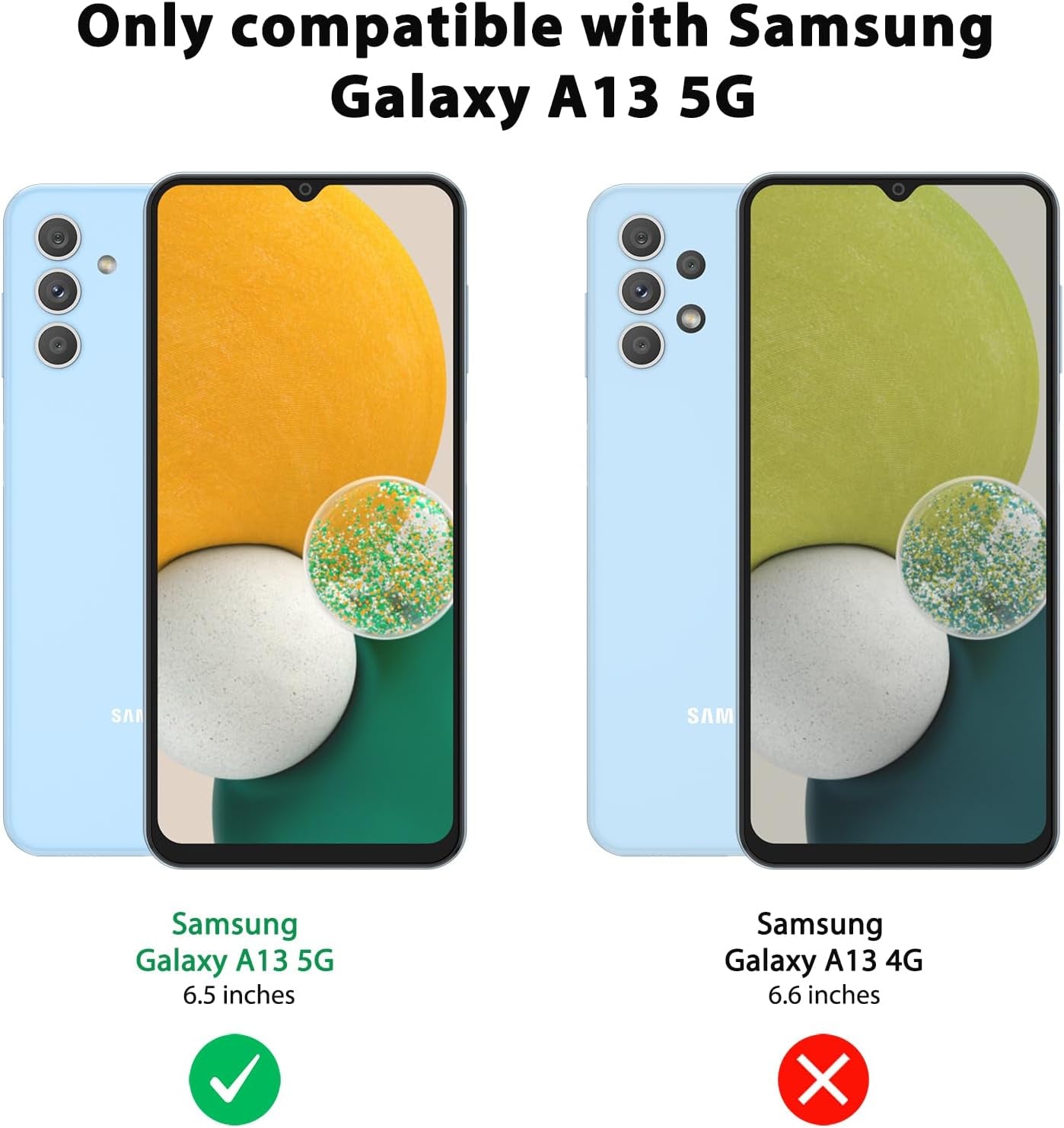 Meliya for Samsung Galaxy A13 5G Case Clear 6.5-Inch (Not for A13 4G), Anti-Yellowing Slim Thin Shockproof Galaxy A13 5G Phone Bumper Cover Case Clear (Clear+Clear)  Meliya   