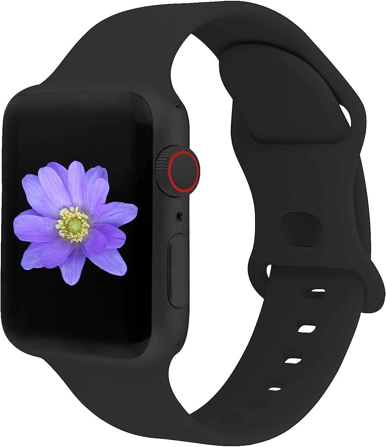Cindgress Sport Bands Compatible with 42Mm 44Mm 45Mm 41Mm 38Mm 40Mm Apple Watch Bands for Women Men,Compatible with Soft Silicone Apple Watch Series 6 Bands for Women Men Series SE 8 7 6 5 4 3 2 1 Pack  Cindgress Black 38mm/40mm/41mm M/L 