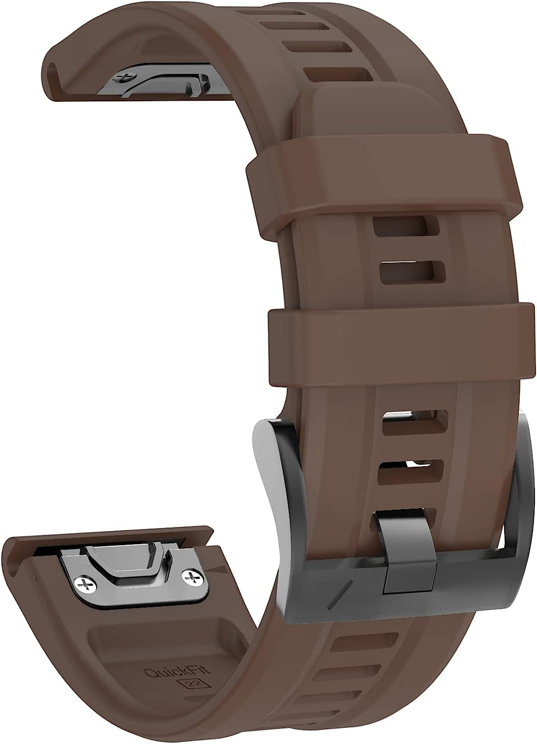 ISABAKE Compatible with Fenix 7 Band, 22Mm Easy-Fit Sport Strap Silicone Watch Band Replacement for Fenix 6/Fenix 5 Plus/Fenix 5 Smartwatch  ISABAKE Dark Brown 22MM 