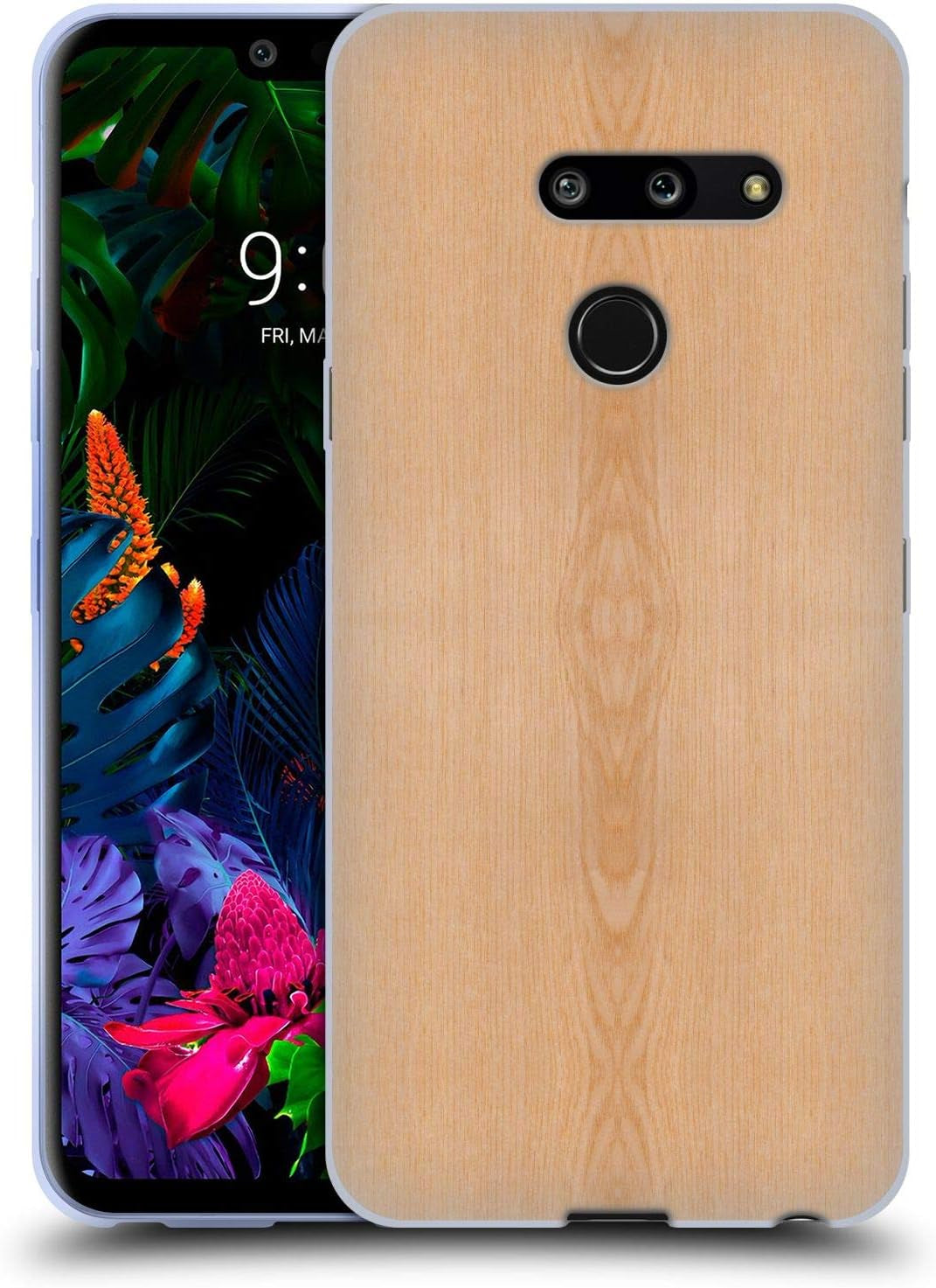 Head Case Designs Officially Licensed Pldesign Rustic Brown Old Wood Wood and Rust Prints Soft Gel Case Compatible with LG G8 Thinq  Head Case Designs Light Brown Grain  
