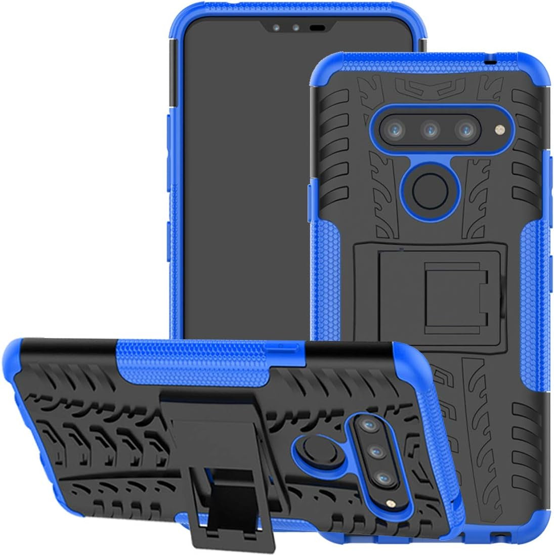 Yerebel for LG V35 Thinq Case, for LG V30 Case, for LG V30S Thinq Case, with Kickstand Hard PC Back Cover Soft TPU Dual Layer Protection Phone Cover for LG V35/LG V30 plus (Orange)  Yerebel Blue  