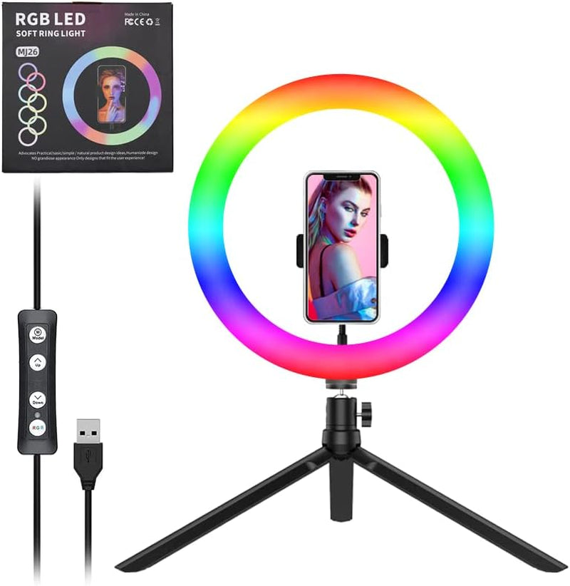 Selfie LED Stand Ring Light with Tripod Stand, Phone Holder,10” Inch Ring Multicolor 126 LED Light  Shenzhen XTW Electronic Co., Ltd.   