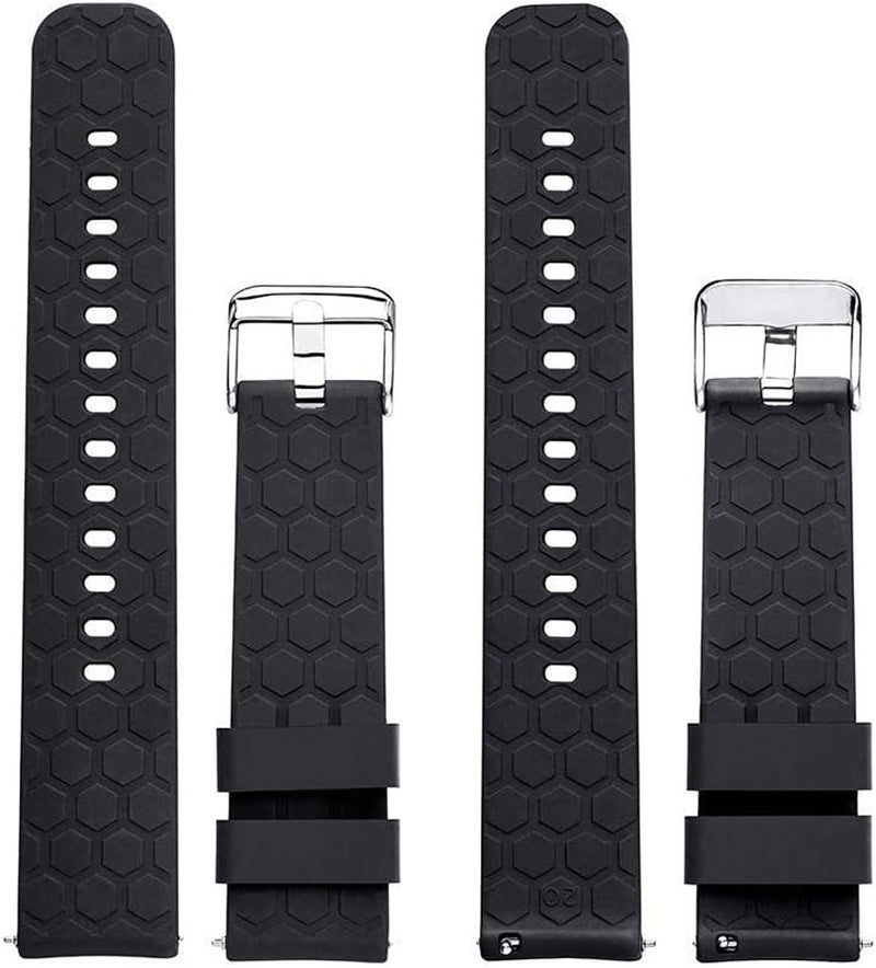 6Pcs 20Mm Silicone Bands Straps Compatible with Amazfit Bip/Bip Lite/Bip U/Bip S/Amazfit GTS 2/GTS 2E/Gts 2 Mini/Amazfit GTS 3/Gts/Amazfit GTR 42Mm Smartwatch  ECSEM   