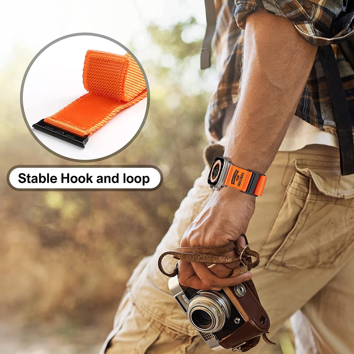 Rugged Nylon Band Compatible with Apple Watch Ultra Band 49Mm 45Mm 44Mm 42Mm,Soft Sport Loop Adjustable Wristbands Replacement Strap for Apple Watch Band Iwatch Ultra Series 8/7/SE/6/5/4/3/2/1  Hehighti   