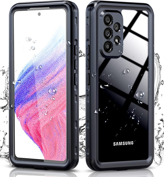Hllhunkhe for Samsung Galaxy A53 5G Waterproof Case with Built-In Screen Protector - Rugged Full Body Underwater Dustproof Shockproof Drop Proof Protective Cover for Samsung Galaxy A53 5G (Black)  Hllhunkhe   