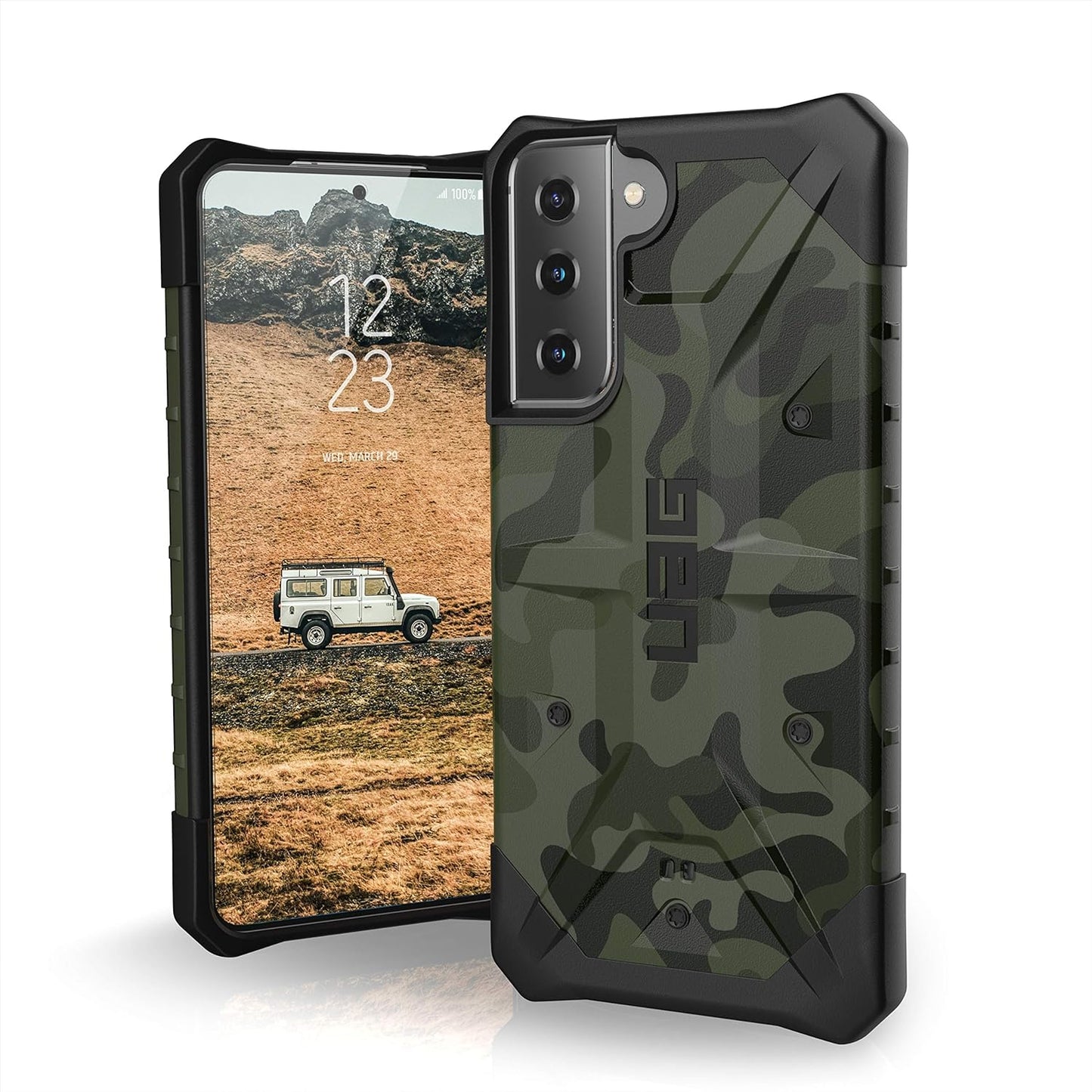 URBAN ARMOR GEAR UAG Designed for Samsung Galaxy S21 Case Black Rugged Lightweight Slim Shockproof Pathfinder Protective Cover, [6.2 Inch Screen]  Urban Armor Gear Pathfidner Se Camo - Forest Camo S21 5G 