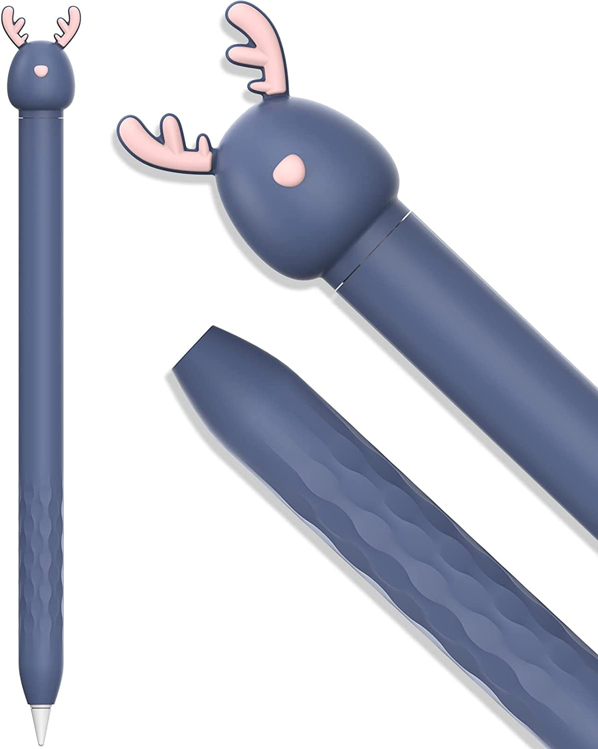 Ahastyle Case for Apple Pencil 1St Gen, Cute Cartoon Soft Silicone Sleeve Cover Accessories Compatible with Apple Pencil 1St Generation(Green Frog)  AHASTYLE Blue Deer Apple Pencil 2nd 