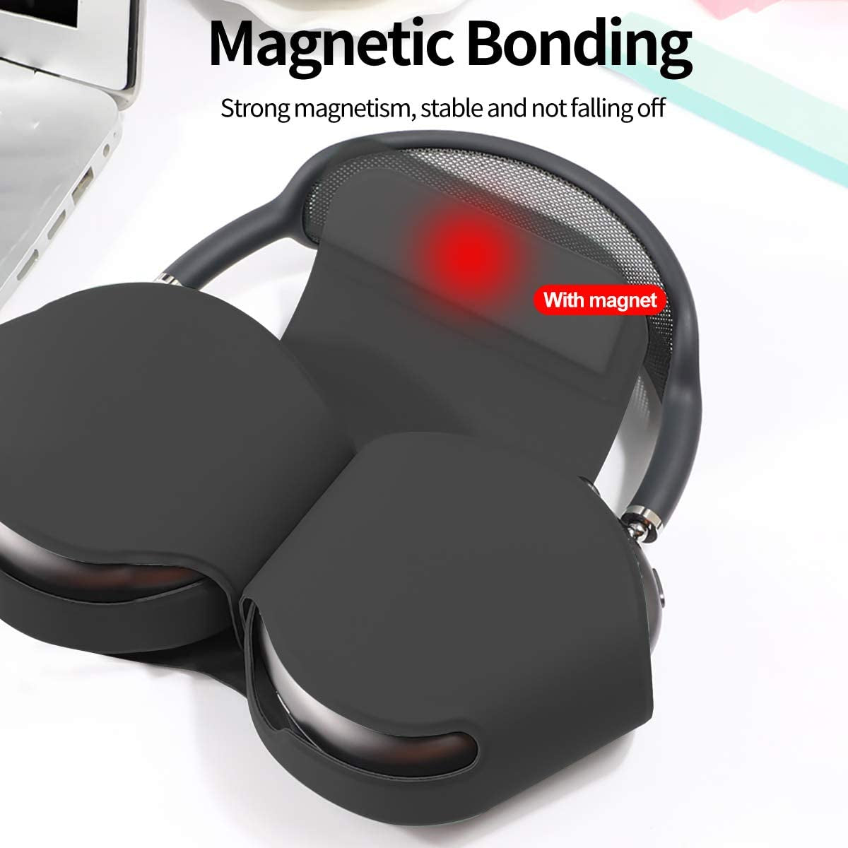 Airpods Max Case, Automatic Sleep Function Protective Headphones Case for Dust and Scratch, Automatic Sleep Function Protective Headphones Case for Dust and Scratch (Black)  CENMASO   