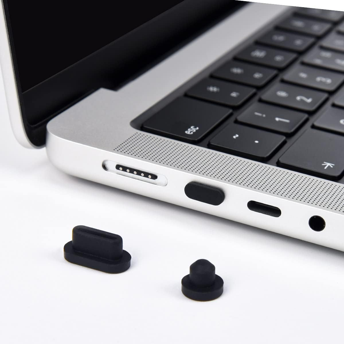 10PCS Dust Plugs Cover for Macbook Pro 14" 16" M2 M1,Macbook Air 13.6" 15.3" M2 A2681 M1 A2337 A2179 A1932 2022-2018,Macbook Pro 13 M1 M2 A2338/ Pro 15 A1707 A1990,Silicone USB C anti Dust Plug Caps  DAMMOMKO   