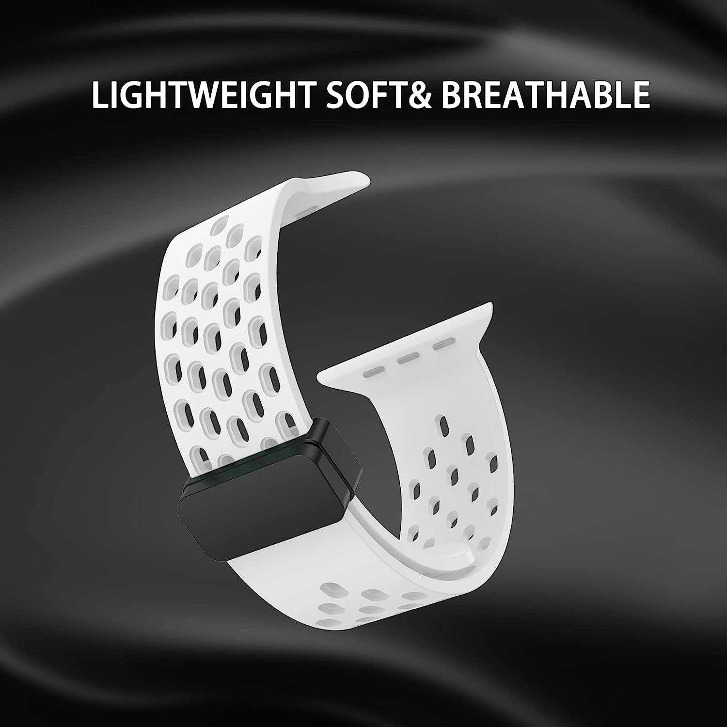 Magnetic Folding Buckle Sport Watch Band,Compatible with Apple Watch Band 38Mm 40Mm 41Mm 42Mm 44Mm 45Mm 49Mm,Soft Silicone Strap for Iwatch Ultra Series 8 7 6 5 4 3 2 1 SE, for Men Women  PZAZT   