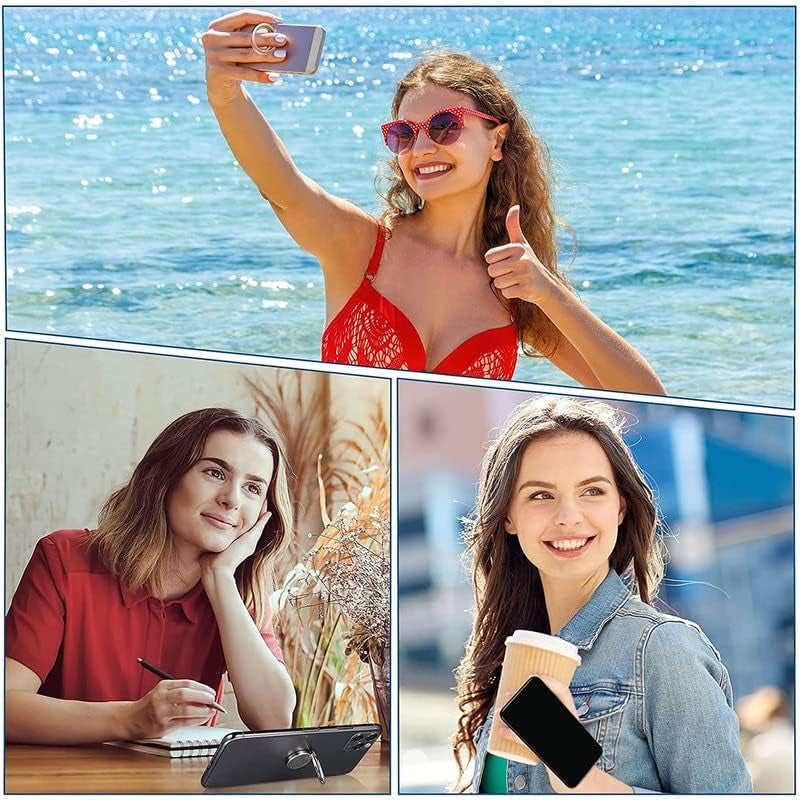 HGJTF Phone Case for Sony Xperia 10 IV Case (6.0 Inch), with 360 Degree Rotation Finger Ring Kickstand, Clear Silicone Shockproof X Anti-Scratch Shell TPU Bumper Soft Cover for Sony Xperia 10 IV  HGJTF   