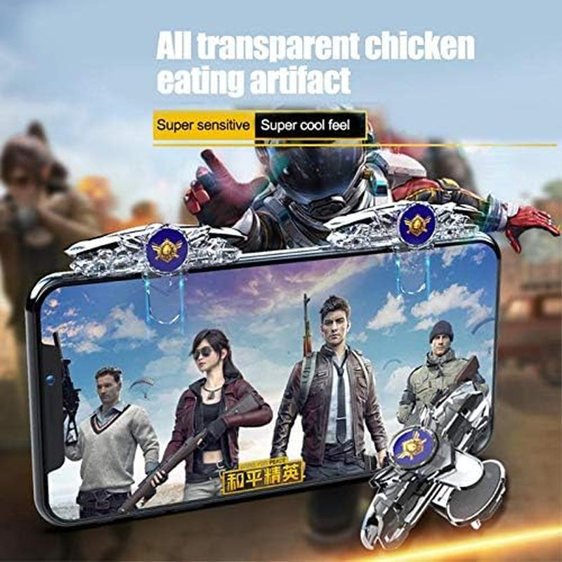 WILIAS - 2Pcs for Smart Phone Gamepad Trigger Fire Button Aim Key L1R1 Shooter for Gaming Accessories Mobile Phone Shooter Controller  WILIAS   