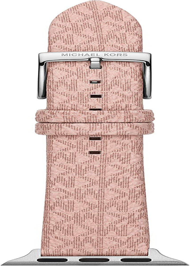 Michael Kors Interchangeable Watch Band Compatible with Your 38Mm/40Mm/41Mm Apple Watch- Leather or Silicone Bands for Apple Watch Series 8/7/6/5/4/3/2/1/SE  Michael Kors Pink Logo  