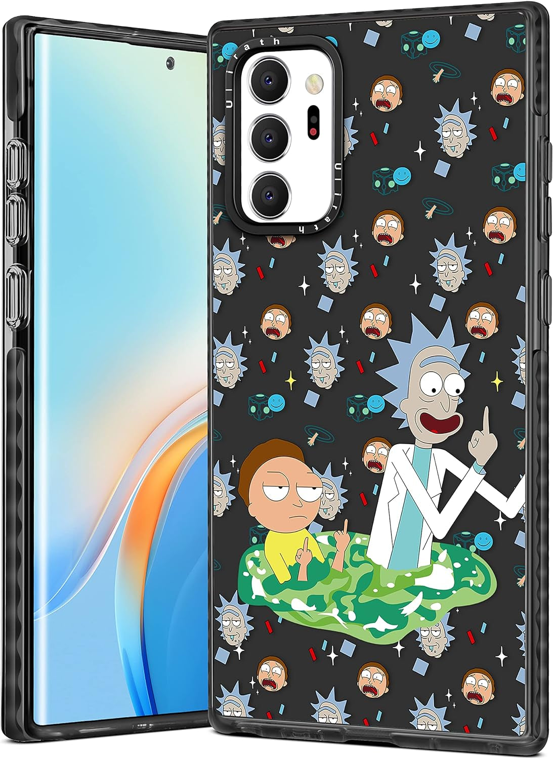 Ulirath for Samsung Galaxy Note 20 Ultra 6.9" Case Cartoon Dont Touch My Phone Designer Pattern Cover Cool Funny for Girly Girls Kids Boys Bumper Soft Protective Phone Cases for Galaxy Note 20 Ultra  Ulirath For Samsung Galaxy Note 20 Ultra-Black Moty  