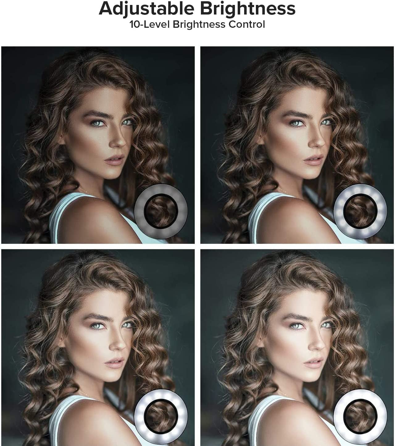 LS Photography Clip on Selfie Ring Light Stand with Phone Holder, Flexible Arms for Video Photography Desk Lamp Bedroom, LGG775  LS PHOTOGRAPHY   