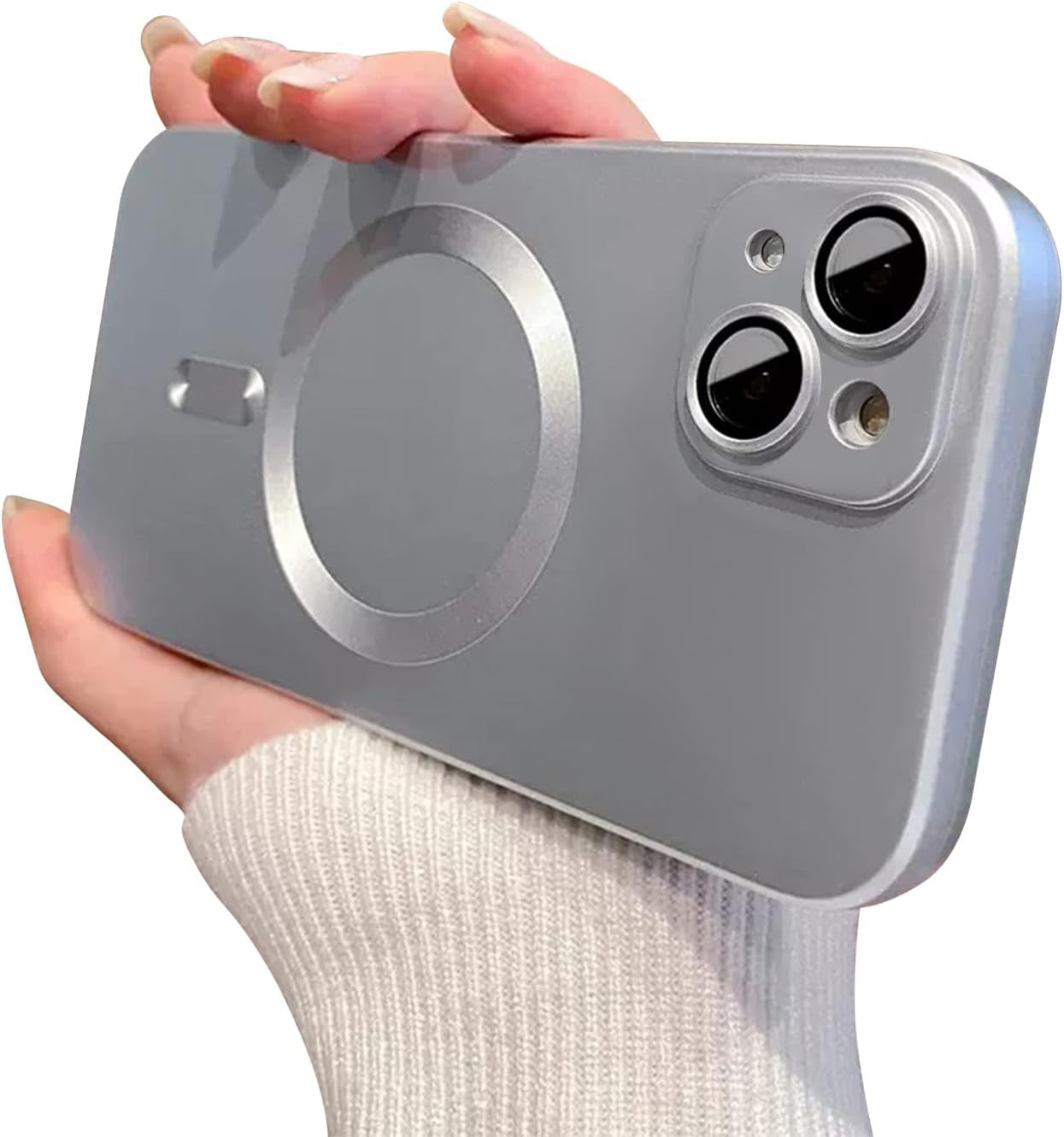 Fycyko Phone Case for Iphone 14 Pro Max Magnetic Case [Adaptation with Magsafe] Slim Cute Luxury Soft Silicone Design for Iphone 14 Pro Max 6.7'' with Camera Protector-Black  Fycyko   