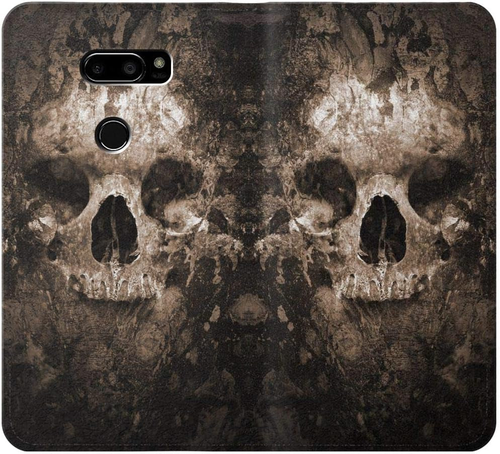 RW0552 Skull PU Leather Flip Case Cover for LG V30, LG V30 Plus, LG V30S Thinq, LG V35, LG V35 Thinq  jjphonecase   