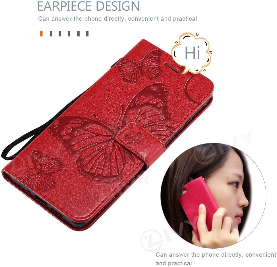 IVY V30 Butterfly Wallet Case for LG V30 - Blue  IVY   