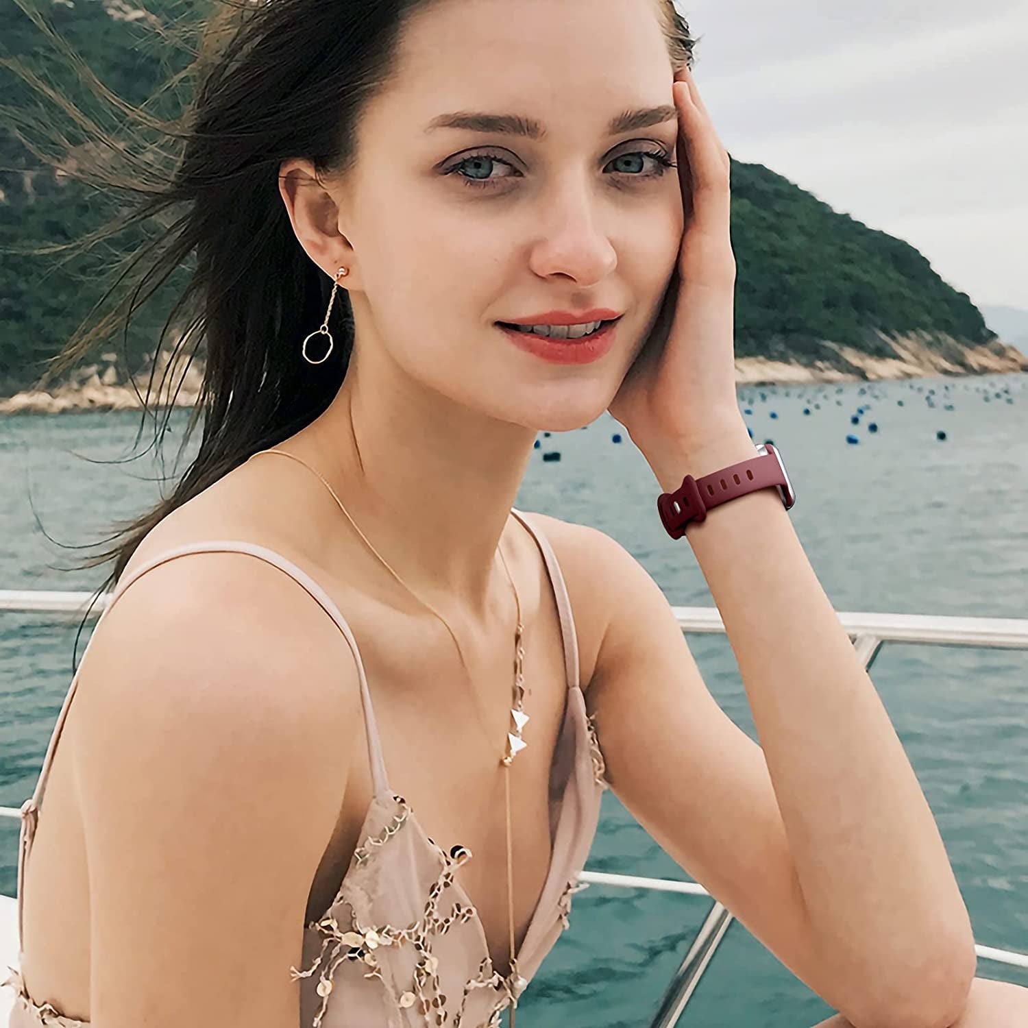 Lerobo 6 Pack Slim Bands Compatible with Apple Watch Band 40Mm 38Mm 44Mm 42Mm 41Mm 45Mm for Women Men, Soft Silicone Waterproof Sport Strap Replacement Wristbands for Iwatch Series 7 6 5 4 3 2 1 SE  Hina-US   