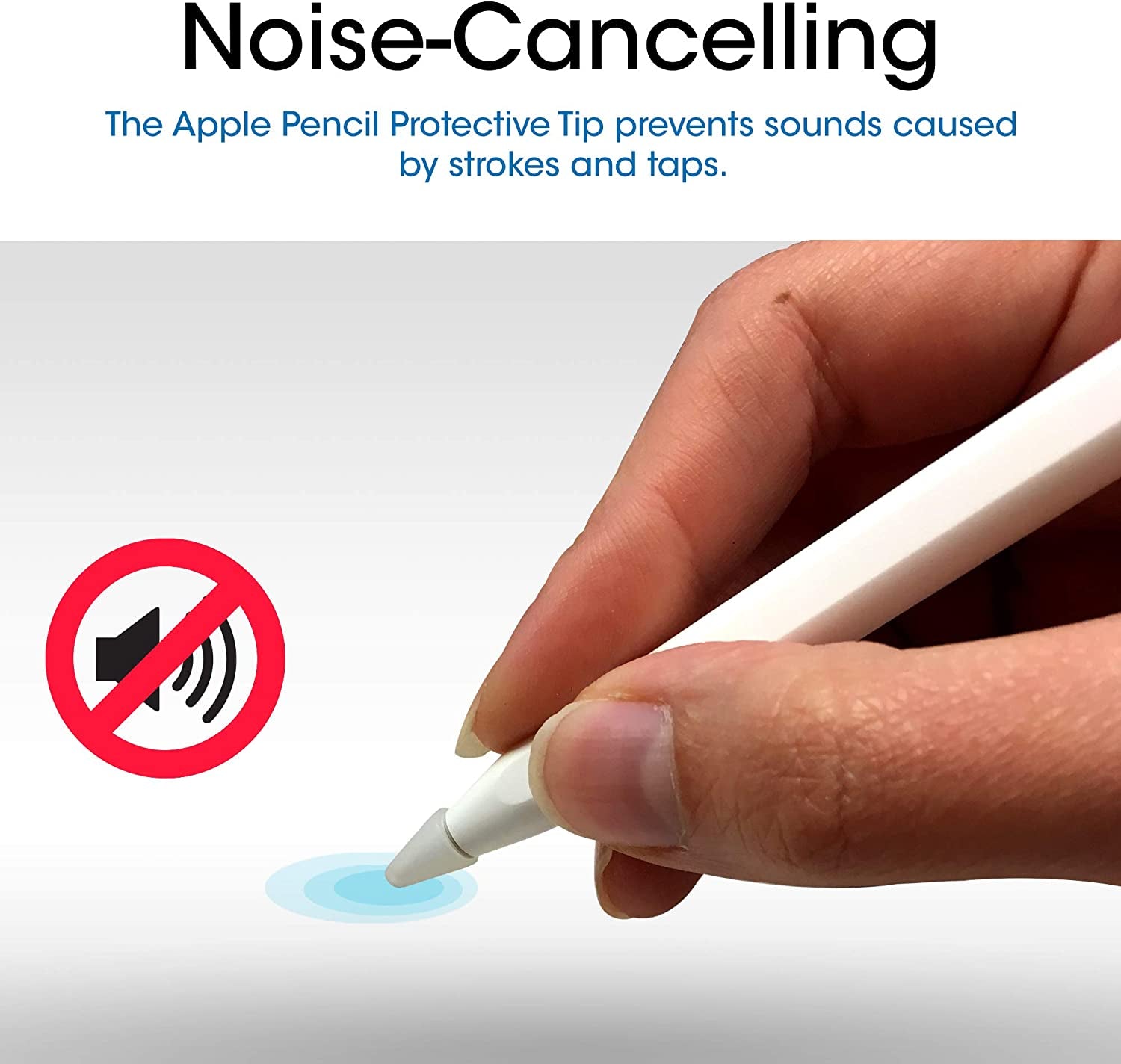 Techmatte Apple Pencil Tip Cover (8-Pack, Clear) Drawing Increased Friction Tool Compatible with Apple Pencil 1 and 2  TechMatte   