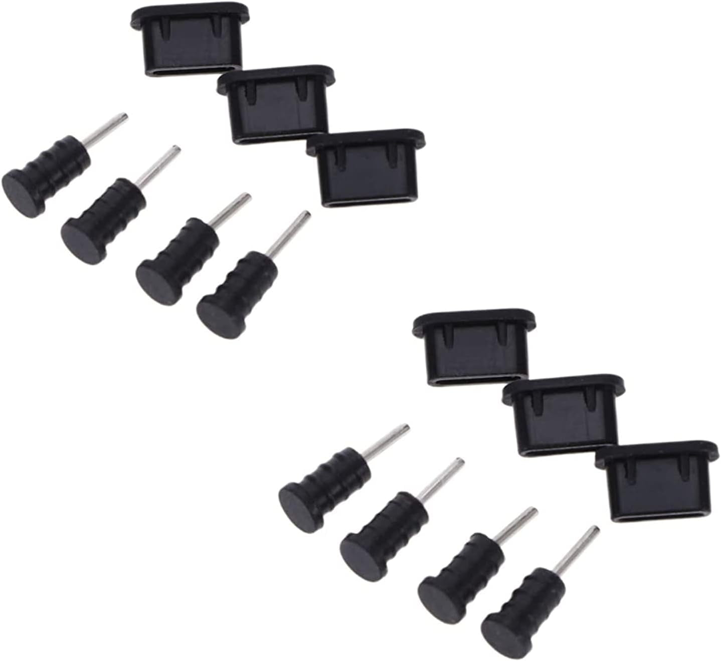 Gatuida anti Dust Plug Set, 10 Pairs Anti-Dust Plugs for Android Micro USB Type-C & 3.5Mm Earphone Jack  Gatuida As Shownx3pcs mediumx3pcs 