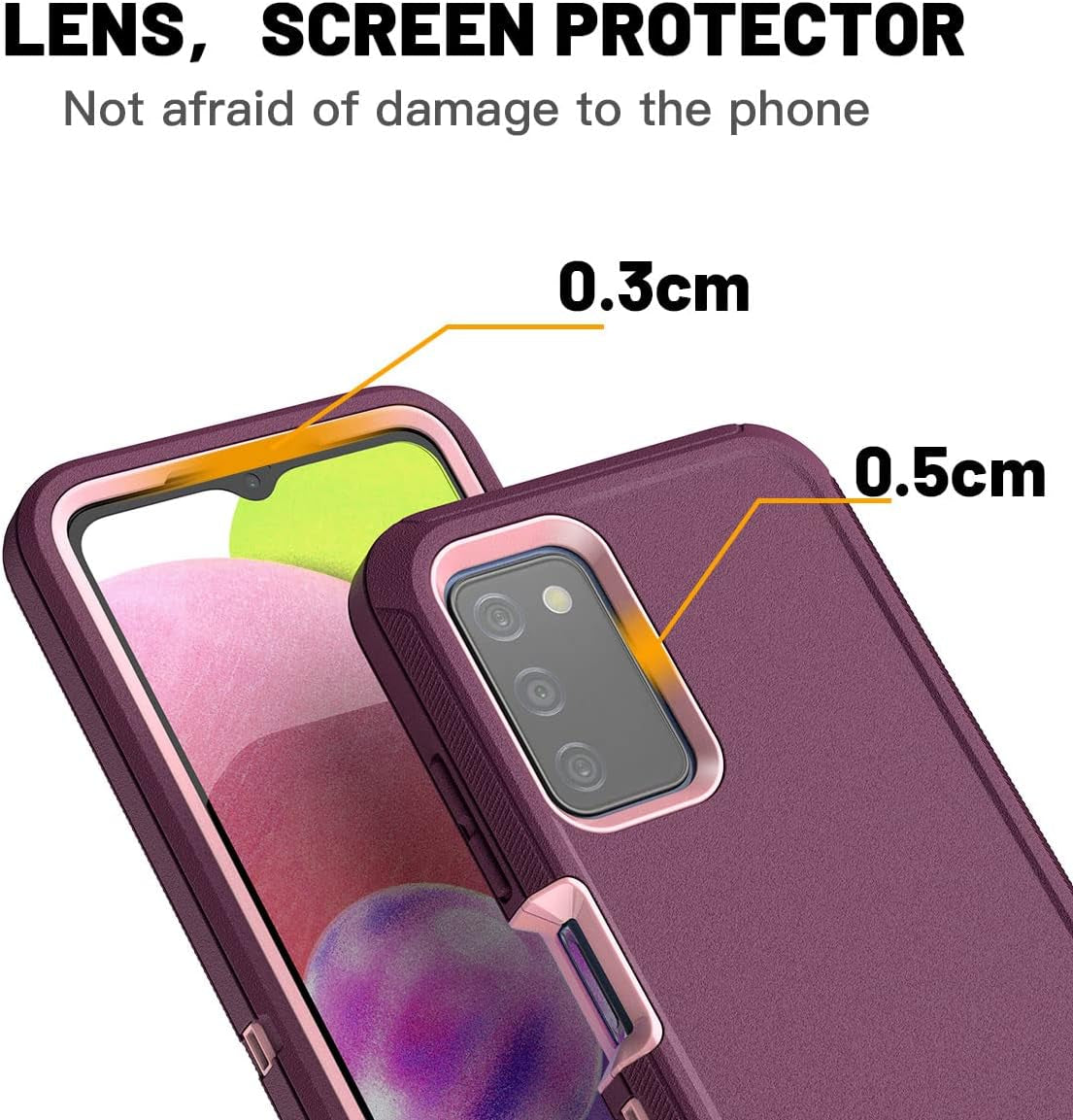 Aicase for Galaxy A03S Case,Heavy Duty Drop Protection Full Body Rugged Shockproof/Dust Proof Military Protective Tough Durable Phone Cover for Samsung Galaxy A03S(US Version)  AICase   