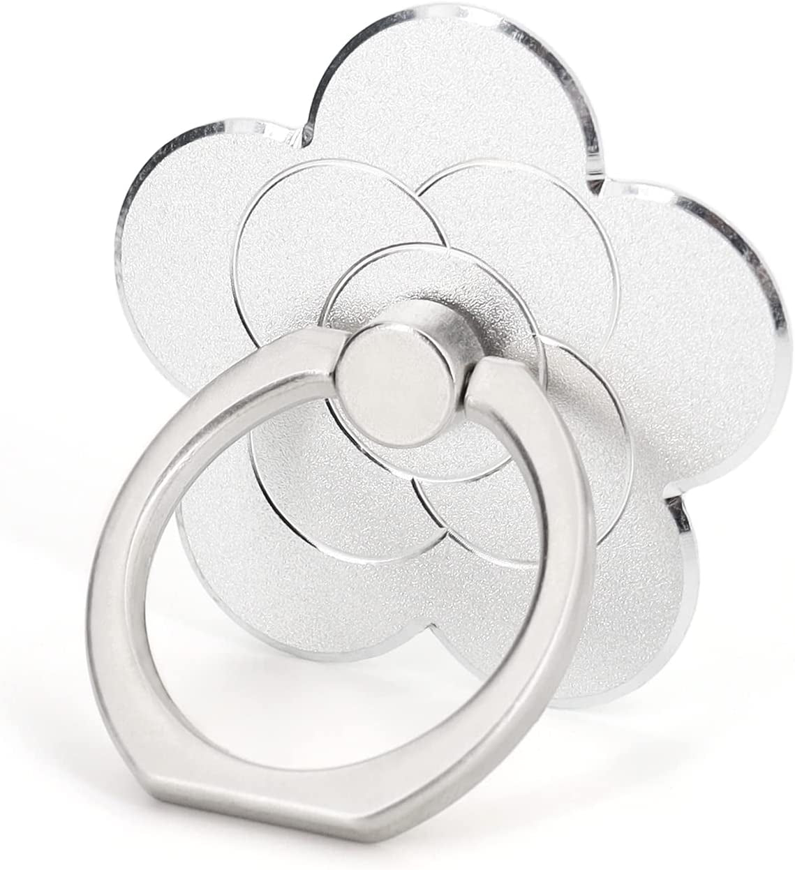 Lamignonne Cell Phone Ring Holder Flower Finger Ring Grip Stand 360° Rotation 180° Flip Universal Kickstand Compatible with All Smartphones (Rose Gold)  LaMignonne Silver Gray  