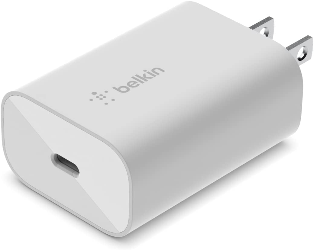 Belkin 37 Watt USB C Wall Charger - Power Delivery 25W USB C Port + 12W USB a Port for PPS Charging Apple Iphone 14, 14 Pro, 14 Pro Max, 13 Pro, 13 Pro Max, Galaxy S21 Ultra & More  Belkin Single USB-C Port Charger 