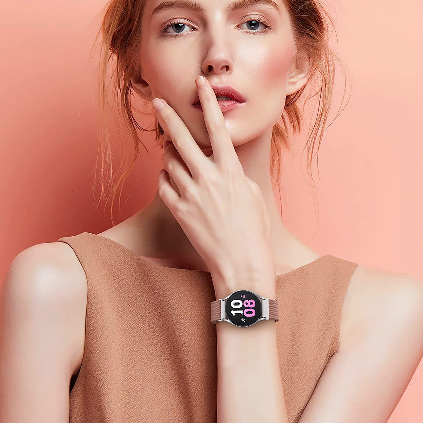 20Mm Braided Bands Compatible with Samsung Galaxy Watch 5&4 Band/Active 2 40Mm 44Mm/Galaxy Watch 5 Pro 45Mm/Galaxy Watch 4 Classic 42Mm 46Mm/Watch 3 41Mm, 5 Pack Elastic Stylish Quick Release Bands  ABOVEACC   