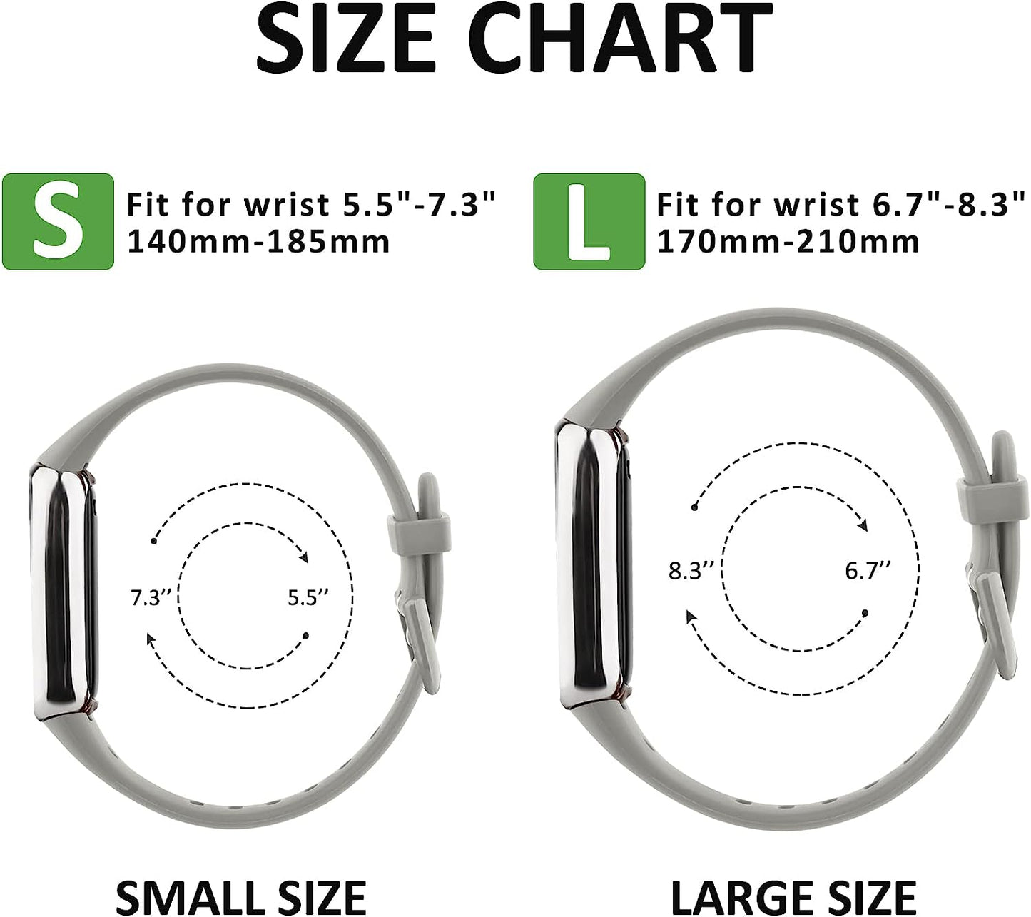 3 Pack Fitbit Luxe Bands Compatible with Fitbit Luxe Women Men, Soft Silicone Wristband Replacement Strap for Fitbit Luxe/Luxe Special Edition Fitness Tracker  Meliya   