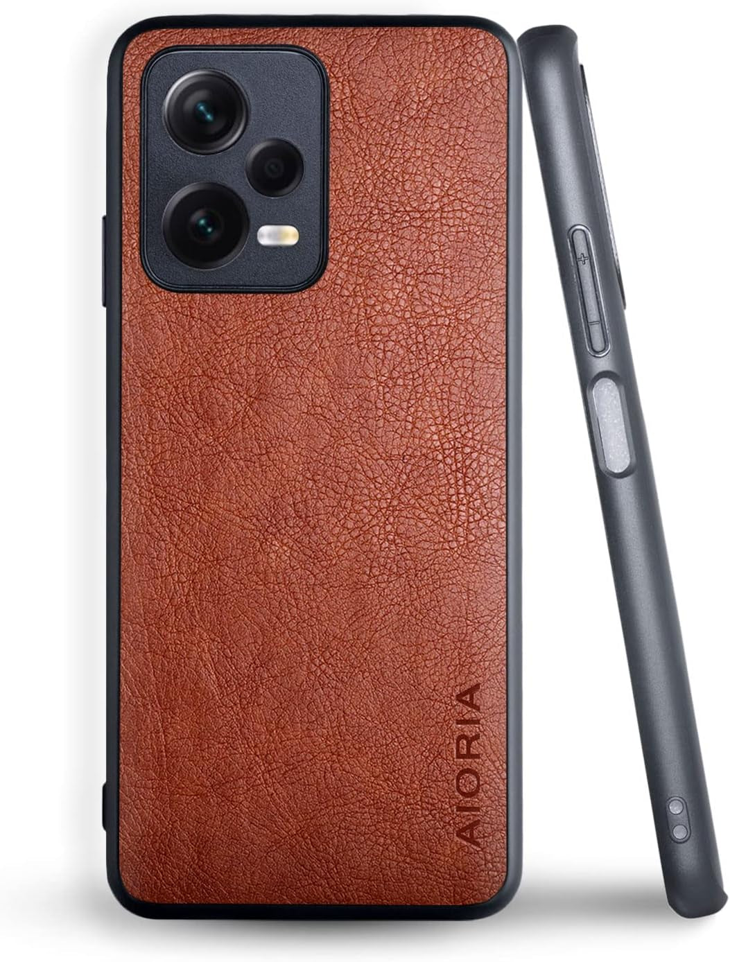 AIORIA for Xiaomi Redmi Note 12 Pro plus Case, 6.67" Screen Premium PU Leather Cover Retro Business Design Full Protective Case for Xiaomi Redmi Note Note 12 Pro plus 5G (Black)  AIORIA Brown  