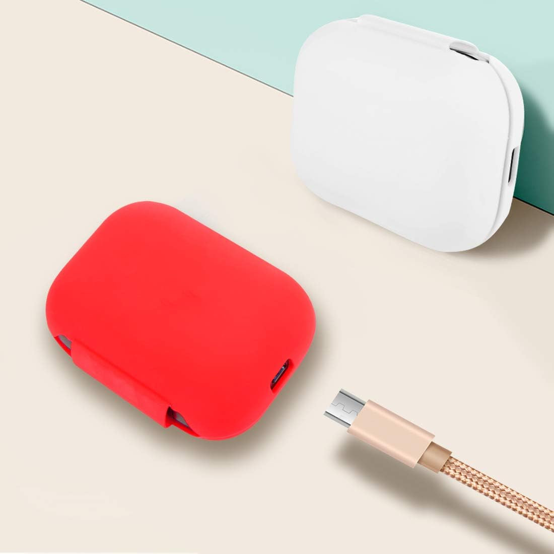 Geekria Silicone Case Cover Compatible with Echo Buds Earphone, Replacement Protective Hard Shell Travel Carrying Bag (Red)  GEEKRIA   