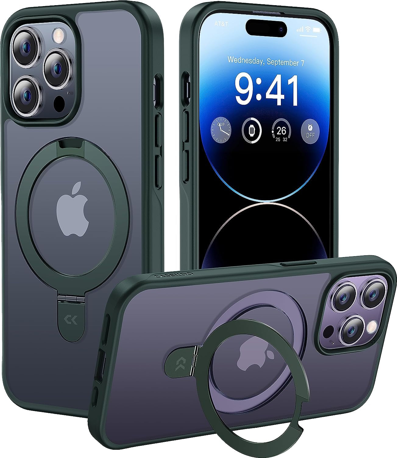 CASEKOO Iphone 14 Pro Magnetic Case with Stand - Beige, Magsafe & Military Drop Protection, Slim & Shockproof, 6.1 Inch  CASEKOO Z-Green Iphone 14 Pro 6.1 Inch 