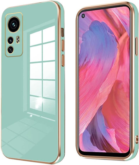 Wousunly Compatible with Redmi Note 12S Case Silicone Pink, Plating Xiaomi Redmi Note 12S Phone Case Shockproof Thin and Soft Cover (Green)  Wousunly   