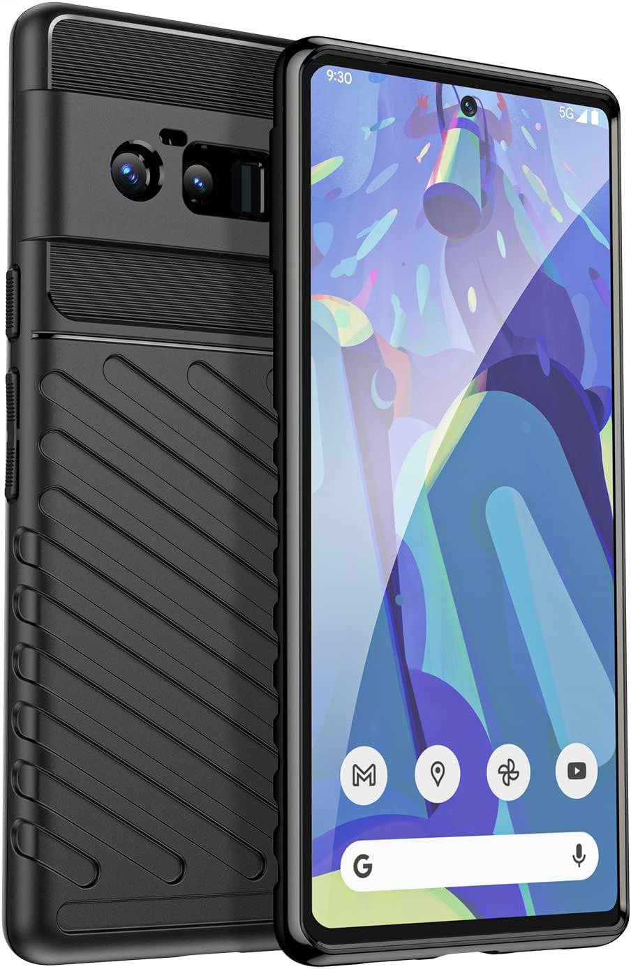 Doeboe Case for Google Pixel 6 Pro Case, Protective Phone Case for Pixel 6 Pro 5G, Shockproof Cover Sleeve for Google Pixel 6 Pro Soft TPU, Support Wireless Charge-Black [Only for Pixel 6 Pro]  doeboe   