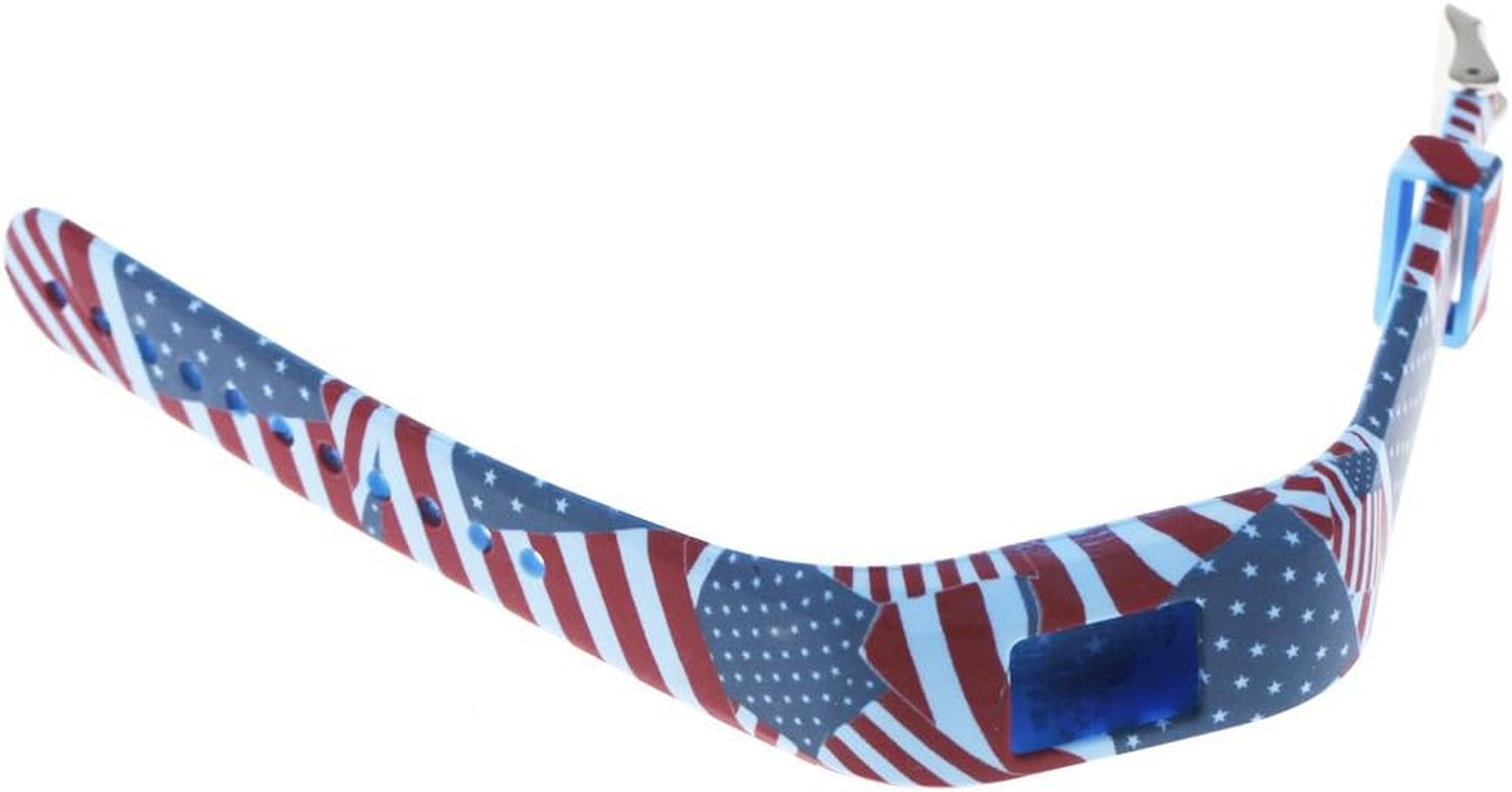 Ruentech Replacement Bands for Garmin Vivofit Jr.2, Colorful Adjustable Wristbands with Secure Watch-Style Clasp Strap Compatible with Garmin Vivofit Jr 2 and Vivofit Jr (For Kids) (Flag)  RuenTech   