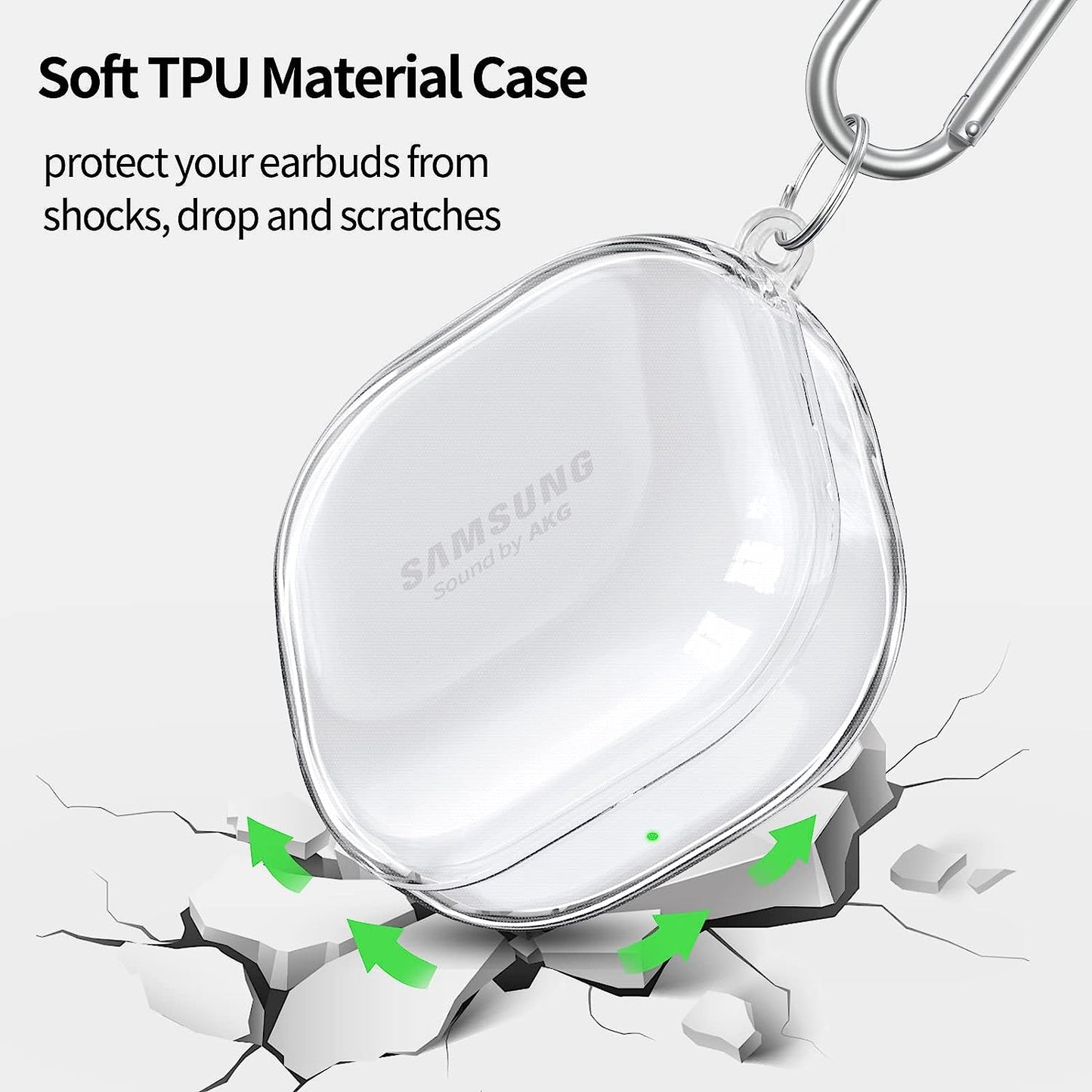 AIRSPO Clear Case Compatible with Samsung Galaxy Buds 2 Pro/ Galaxy Buds 2/ Galaxy Buds Pro/ Galaxy Buds Live Case Transparent Case Cover (Clear)  AIRSPO   