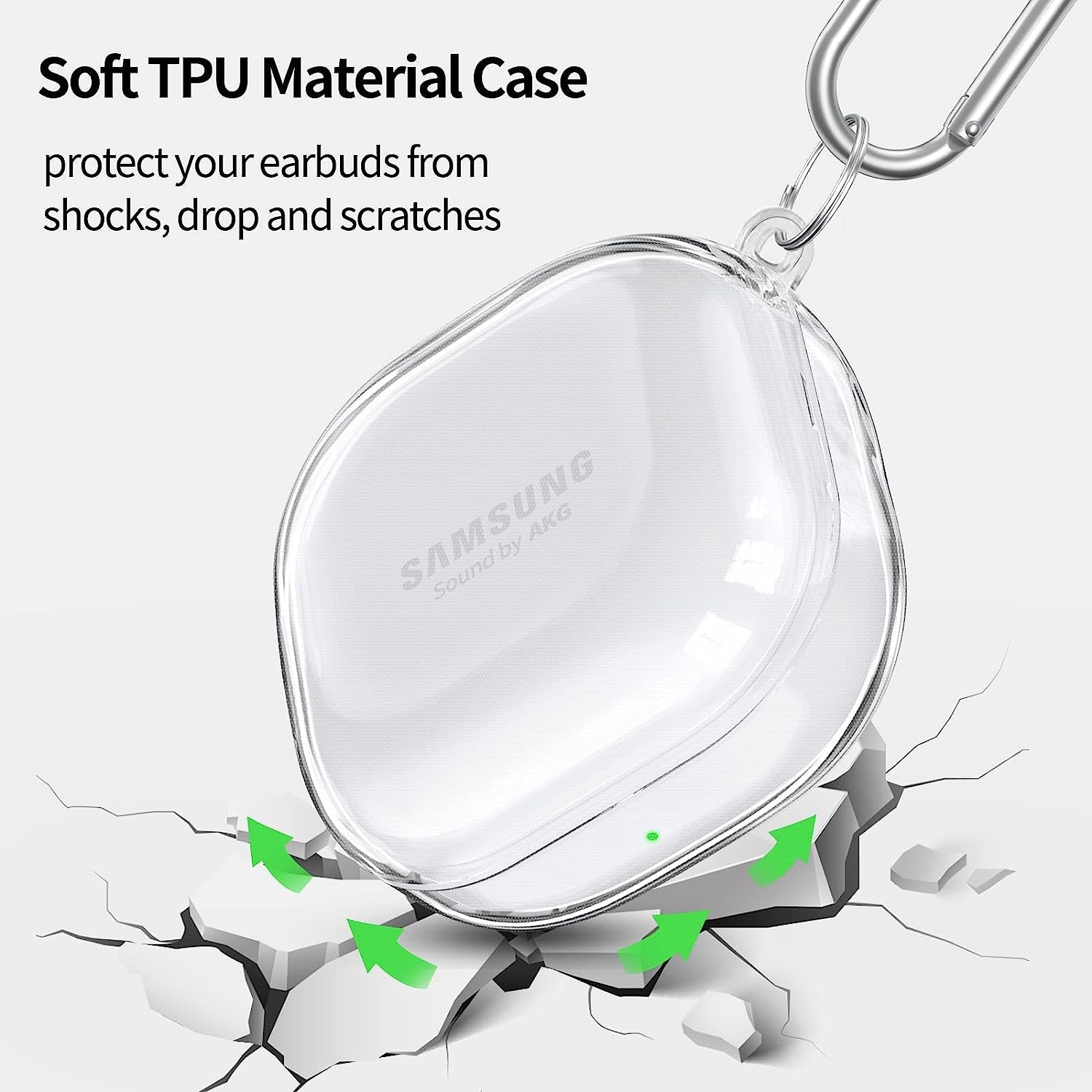 AIRSPO Clear Case Compatible with Samsung Galaxy Buds 2 Pro/ Galaxy Buds 2/ Galaxy Buds Pro/ Galaxy Buds Live Case Transparent Case Cover (Clear)  AIRSPO   