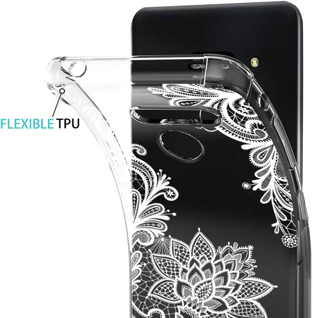 Sidande for LG G8 Thinq Case (2019), Shockproof Clear Floral Soft Flexible TPU Slim Protective Phone Case Cover for LG G8 Thinq (2019) (Mandala)  Sidande   
