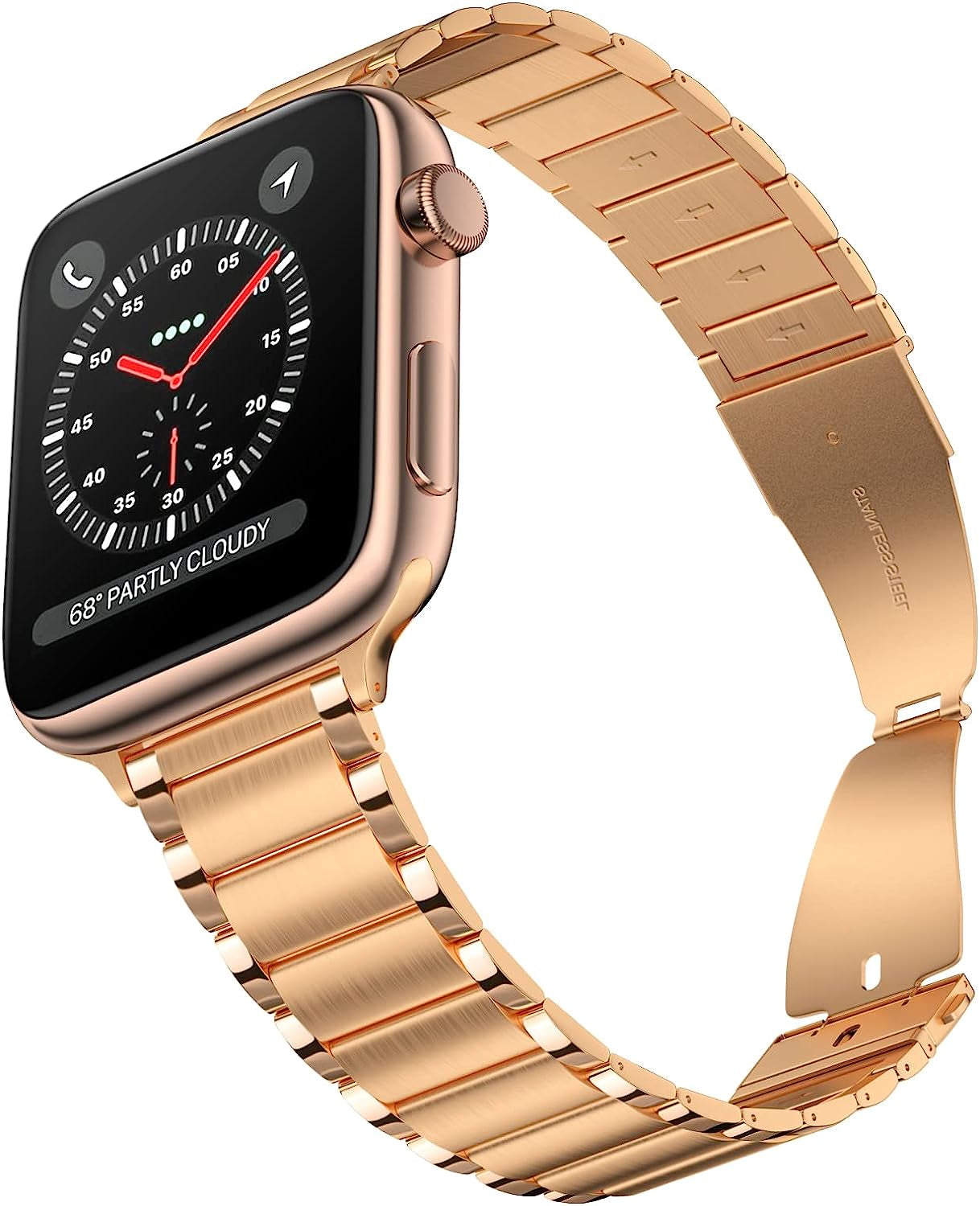 CINORS Metal Dressy Watch Band Compatible with Apple 8 41Mm Iwatch Iphone Rose Gold and Silver Womens Bands 41 40Mm Thin Link Bracelet 38Mm Stainless Steel Watches Strap for Series 7 6 5 4 3 2 1 SE  CINORS All Rose Gold 49 45 44 42mm 