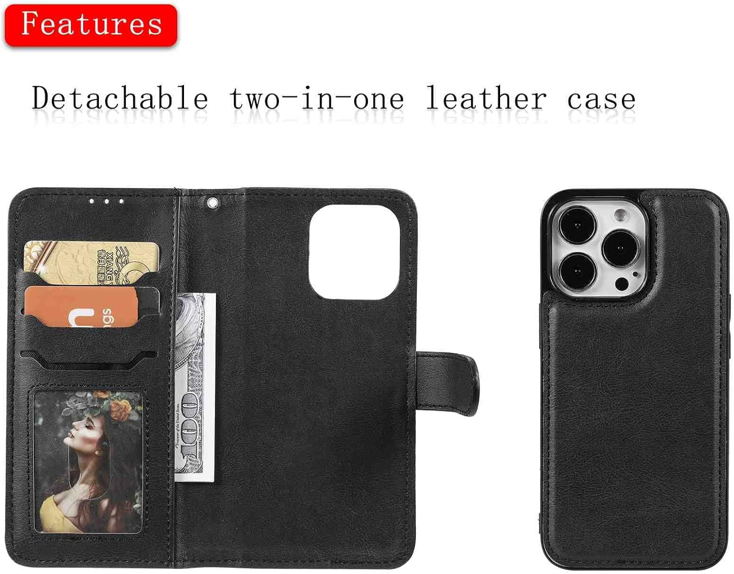 Fansipro Phone Cover Wallet Folio Case for LG G7 THINQ, Premium PU Leather Slim Fit Cover for G7 THINQ, 2 Card Slots, 1 Photo Frame Slot, Super Fit, Black  Fansipro   