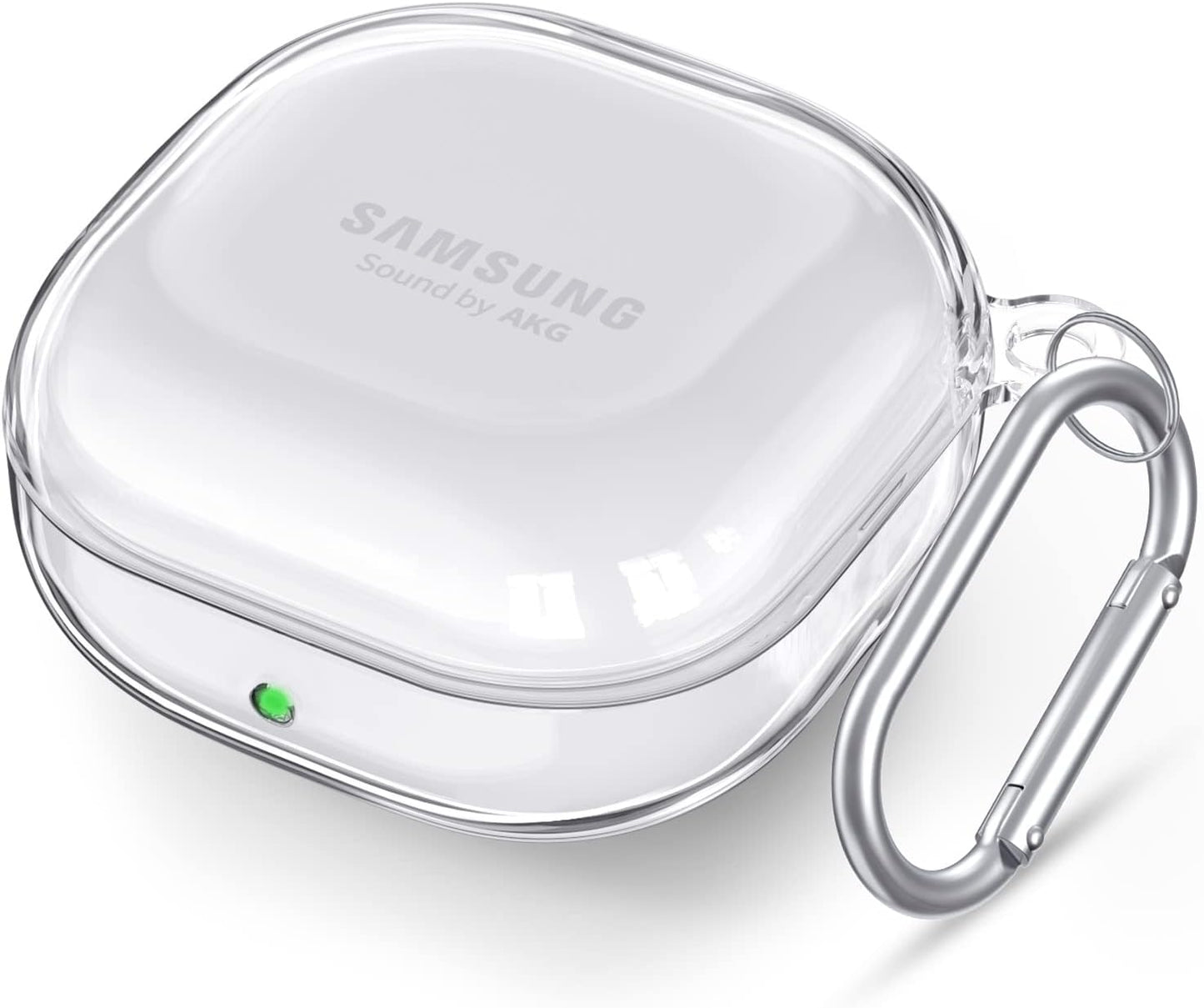 Filoto Case Cover for Samsung Galaxy Buds 2 Pro/Galaxy Buds Pro/Galaxy Buds 2/ Galaxy Buds Live Case, Hard Protective Earbuds Case for Men Women Shockproof Skin Cover with Keychain (Rose Gold)  Kerle Clear  